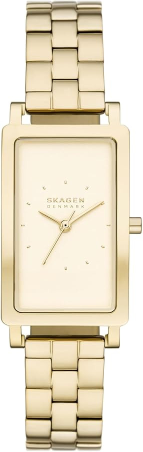 Skagen Hagen Rectangular Case Women's Watch with Stainless Steel Bracelet, Mesh or Leather Band | Amazon (US)
