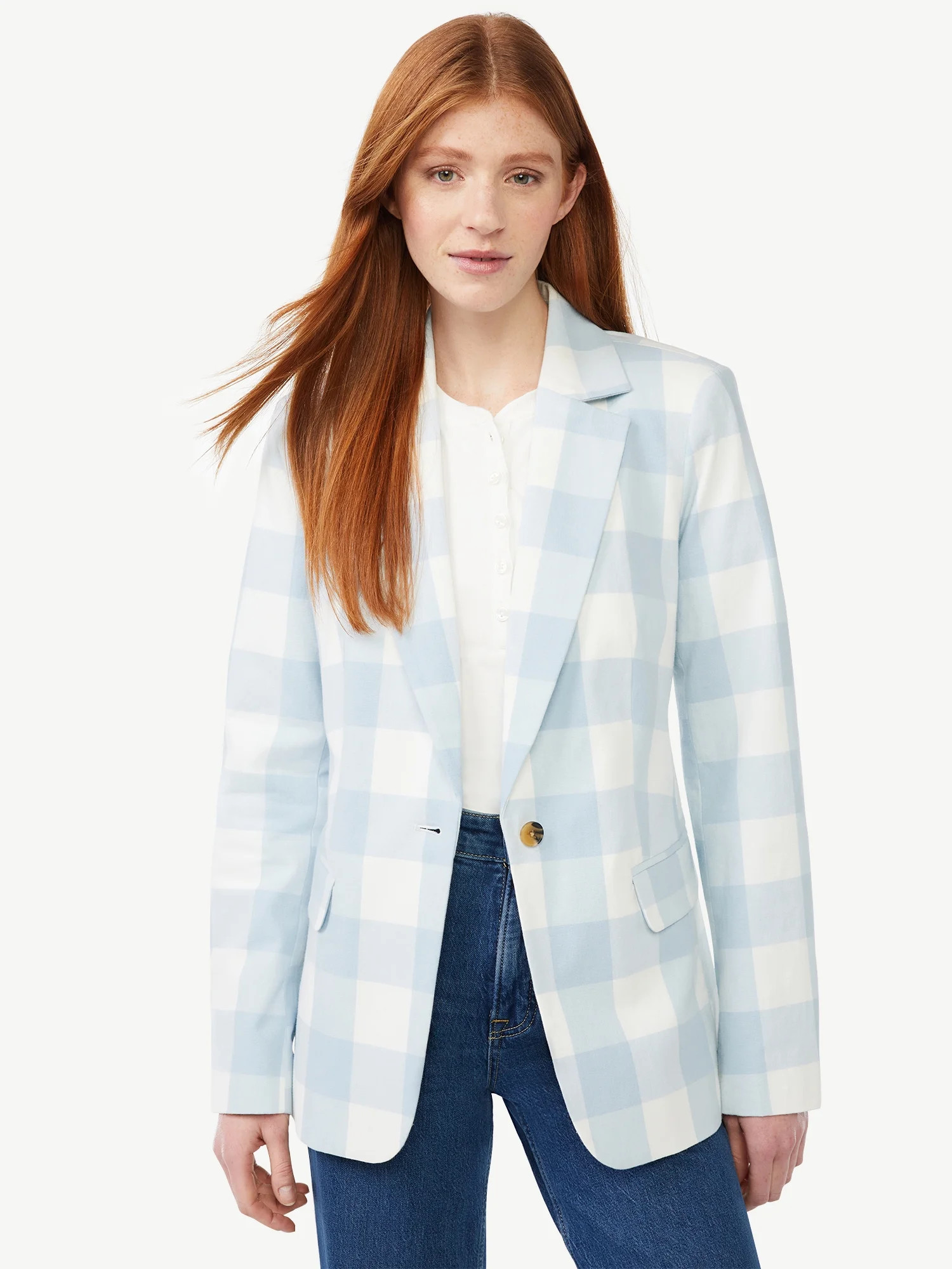 Free Assembly Women's Slim Single-Breasted Blazer | Walmart (US)