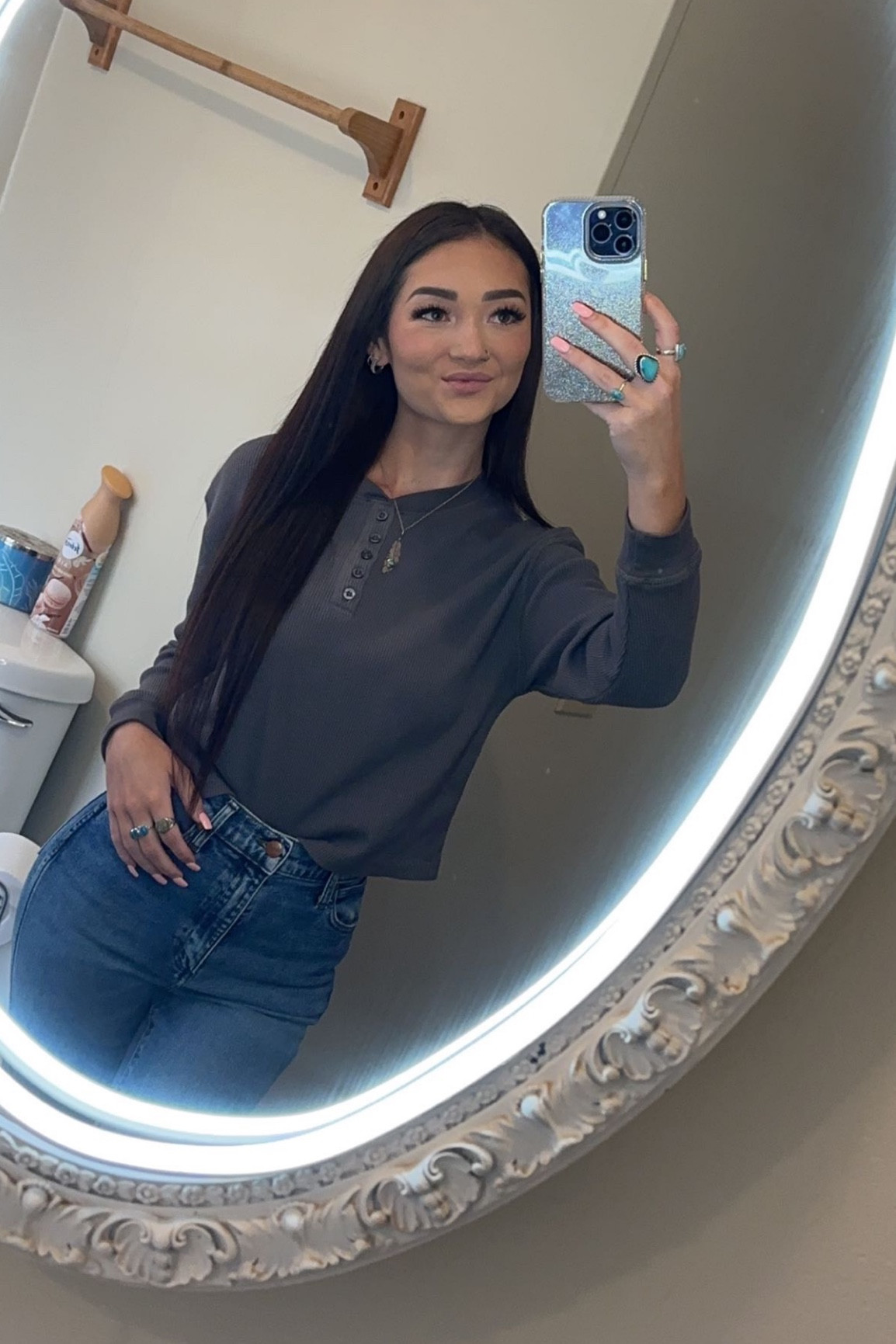 Button up long sleeve, wranglers 

#LTKstyletip #LTKfindsunder50