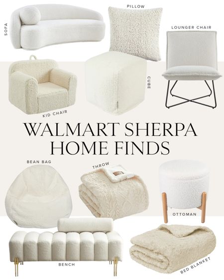 HOME \ Walmart Sherpa finds!🤍

Shearling
Teddy
Decor 
Accent chair 
Sofa
Bench
Pouf

#LTKfindsunder100 #LTKhome