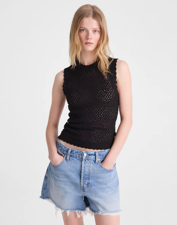 Pointelle Sleeveless Top | Madewell