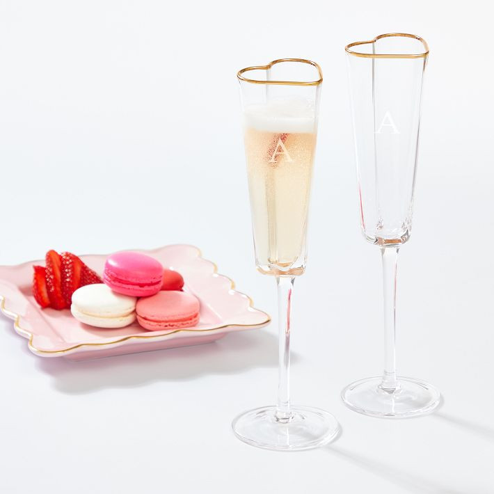 Heart Champagne Glasses, Set of 2 | Mark and Graham