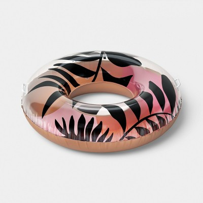 48" Pool Tube with Handles Inner Tube - Sun Squad™ Pink Palm | Target