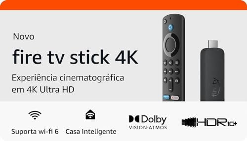 Novo Fire TV Stick 4K | Streaming com Dolby Vision/Atmos e suporte a wi-fi 6 | Com Alexa e comand... | Amazon (BR)