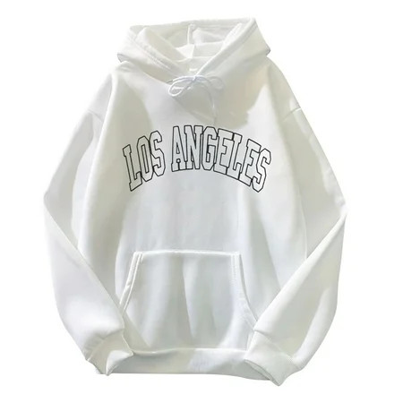 WZHKSN Female Letter White Hoodie Loose Jumper Xxxl | Walmart (US)