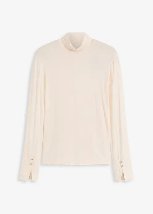 Rollkragenshirt mit dekorativen Knöpfen | Bonprix DE