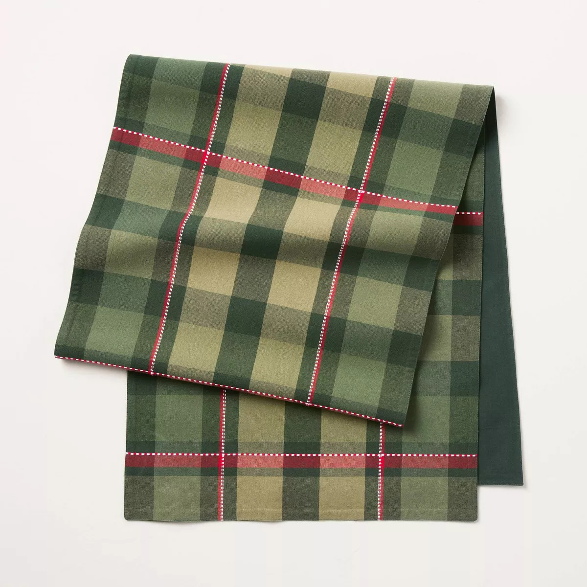 90"x20" Oversized Plaid Runner Green - Hearth & Hand\u2122 with Magnolia | Target