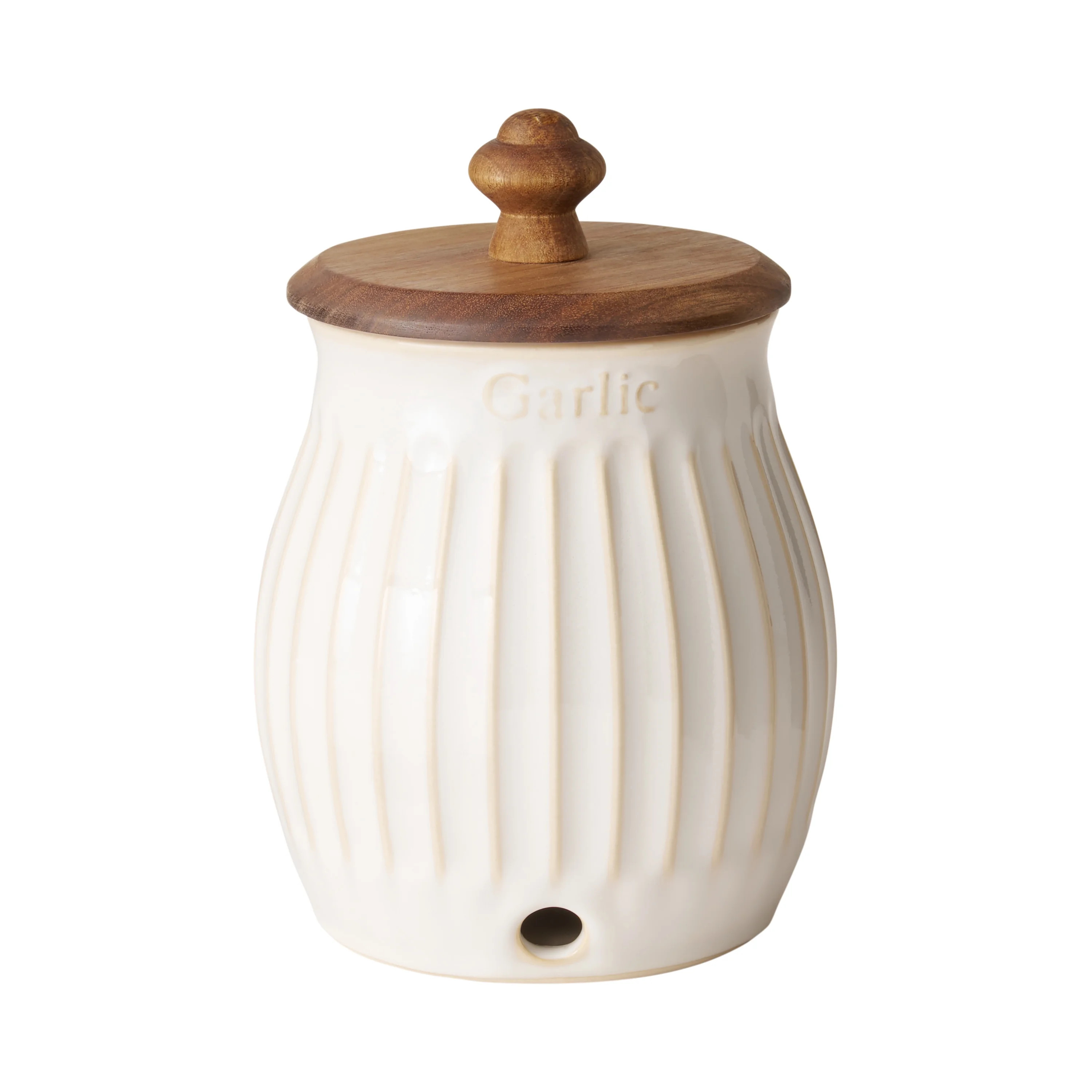 The Pioneer Woman Colette Stoneware Garlic Keeper, White | Walmart (US)