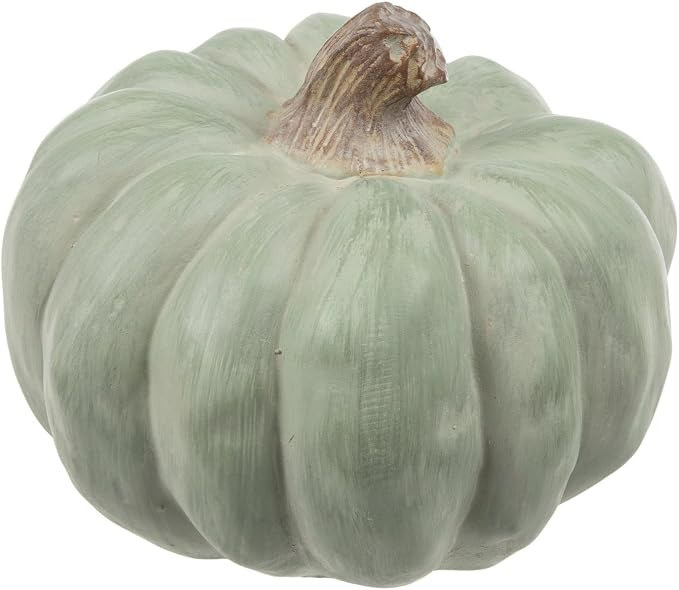 Hobby Lobby Dimpled Resin Pumpkin, Green and Brown | 5.75 x 5.75 x 5.25 inches | Amazon (US)