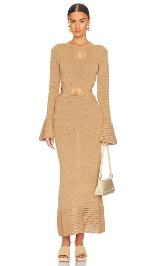 Saoirse Maxi Dress in Biscuit | Revolve Clothing (Global)