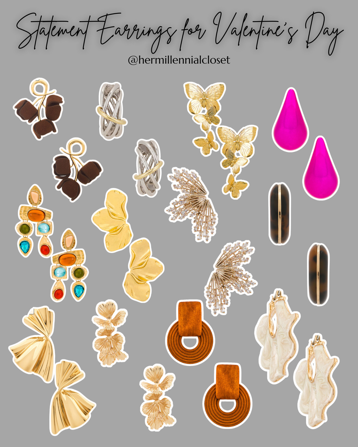 Turn heads and finish your look with statement earrings that speak volumes. From sculptural golds and romantic florals to bold pops of color and elegant textures, these pieces are made for Valentine’s Day moments date nights, celebrations, or just because. 

Wear them to elevate even the simplest outfit and let your accessories do the talking. ✨💎

Try this, sis!  

 #LTKgrwm #LTKootd #LTKBeauty