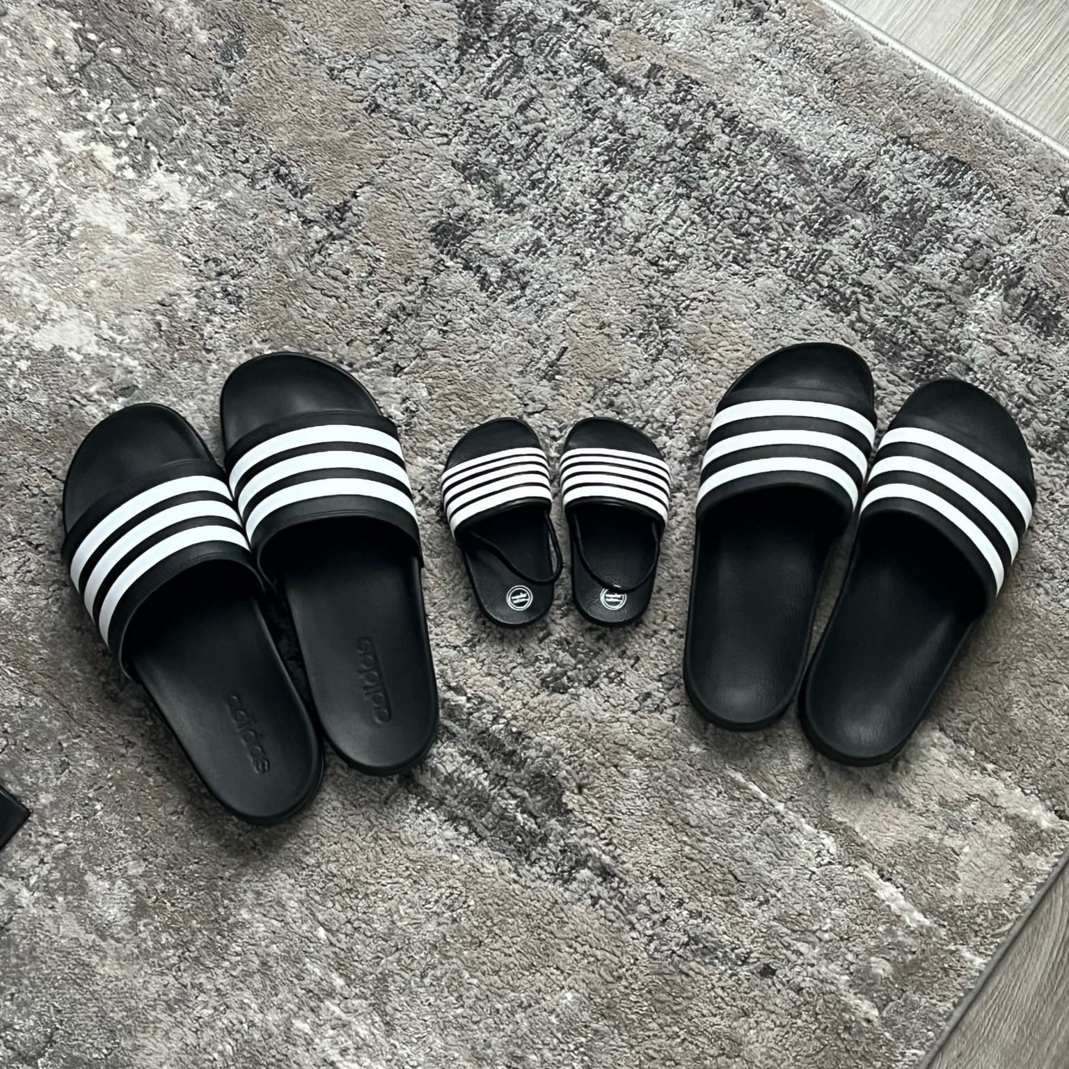 Family fit 🤍 Hubby and I love our Adidas slides around the house or to take the dog out so I got baby a similar looking pair from Walmart for less than $8!! Can’t wait for him to grow into these! 

Adidas slides | baby shoes | house shoes | slides | family | matching shoes | Walmart finds

#LTKkids #LTKFind #LTKbaby