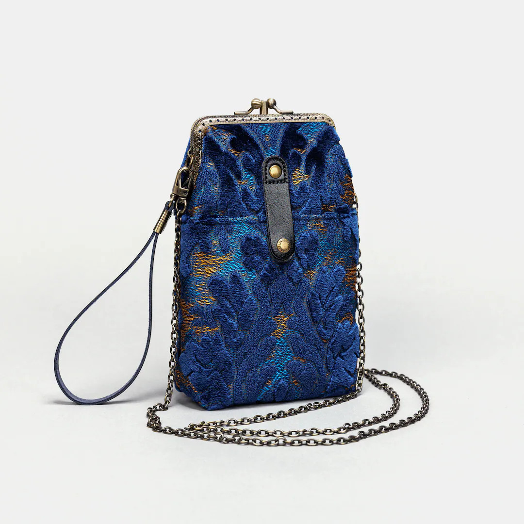 Handsewn Carpet Phone Case Passport Holder-vintage Double Kiss Lock Phone Bag-vintage Travel Phon... | Etsy (US)