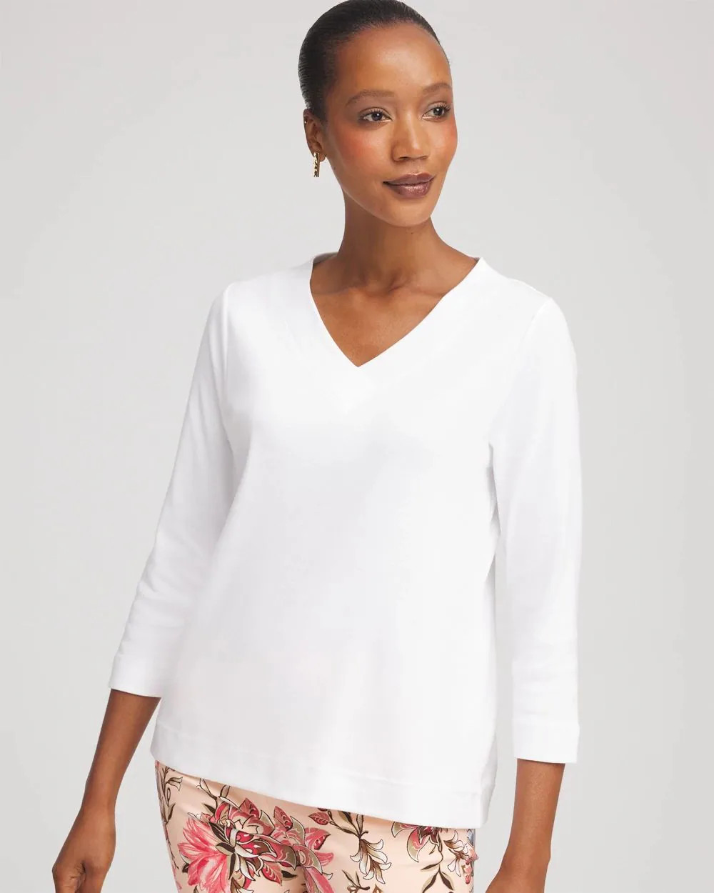 Short Pima 3/4 Sleeve Tee | Chico's