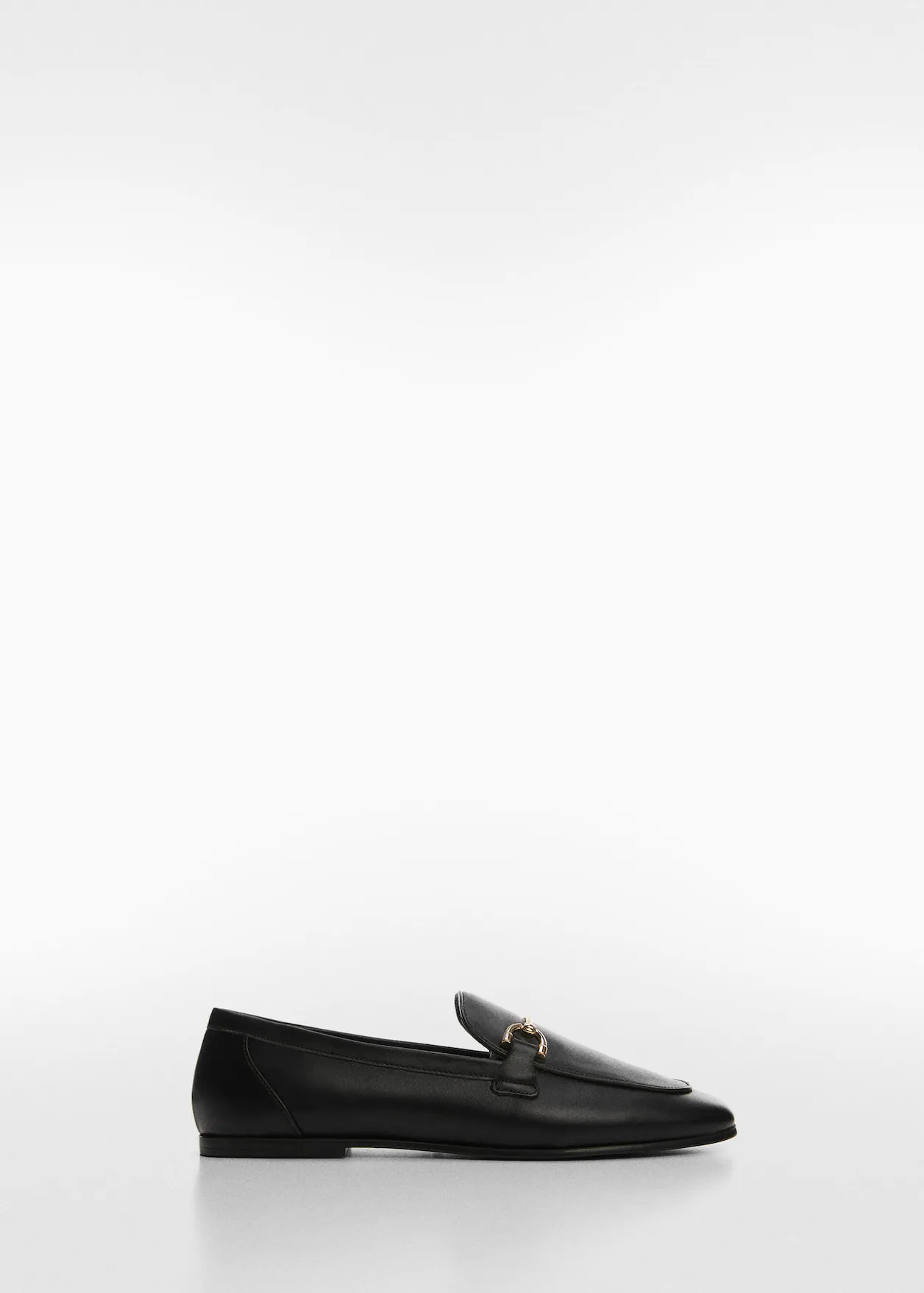 Leather moccasins with metallic detail -  Women | Mango United Kingdom | MANGO (UK)