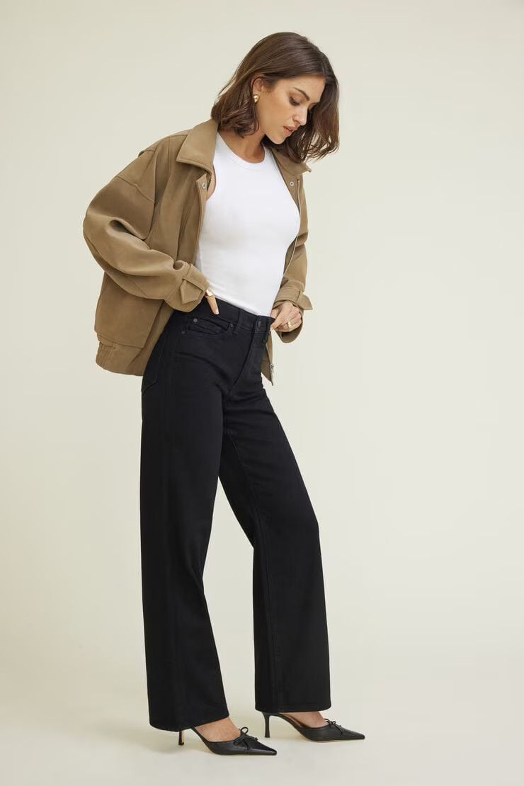 Heidi High Rise Wide Leg Jeans | Dynamite Clothing