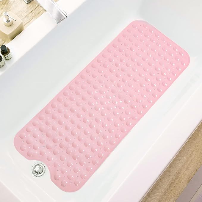 Bath Tub and Shower Mats, Non-Slip 39 x 16 Inch Extra Long Bath Mat, Machine Washable Bathtub Mat... | Amazon (US)