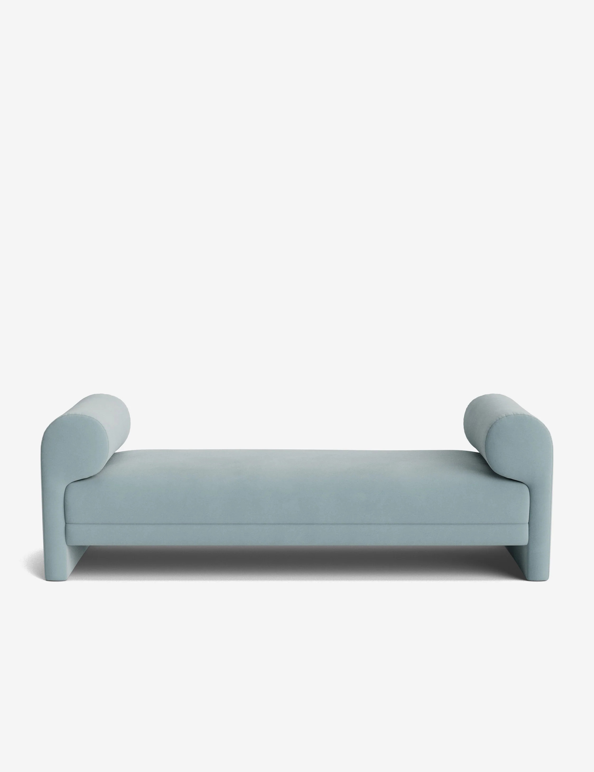 Carson Bench, Sky Blue Classic Velvet | Lulu and Georgia 