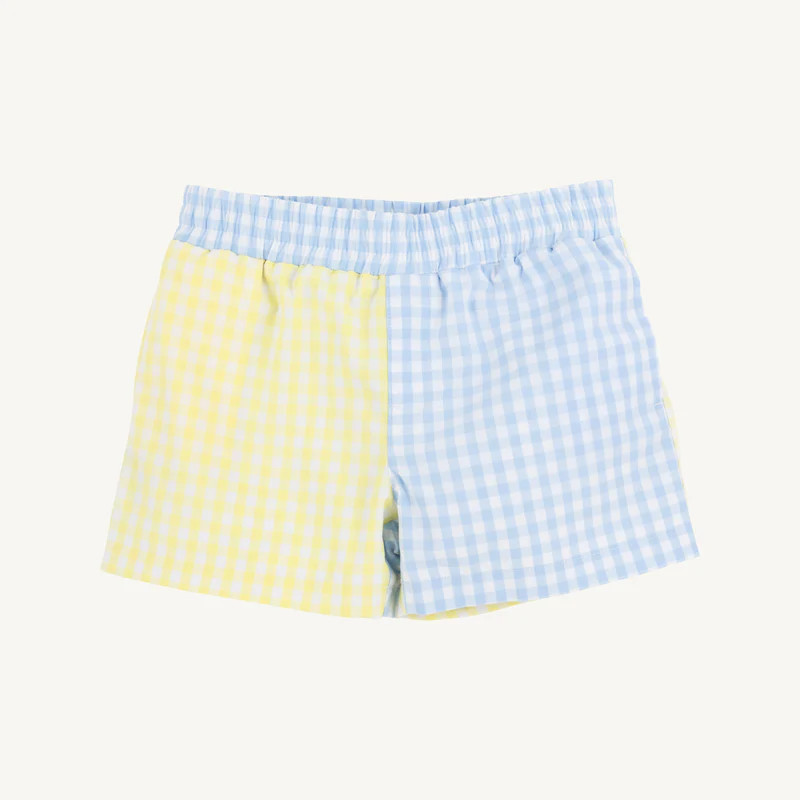 Sheffield Shorts - Buckhead Blue Gingham and Lake Worth Yellow Gingham | The Beaufort Bonnet Company
