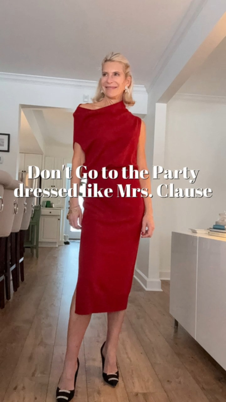 If you don't want to look like Mrs. Clause at a holiday party, then for SURE look for a dress like this! 

 #LTKHoliday #LTKgrwm #LTKootd