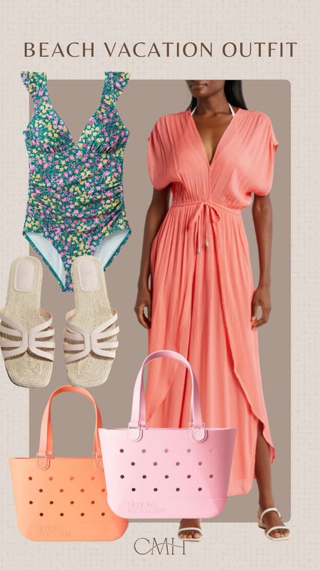 Swimsuit. This gorgeous wrap cover up could doubleas a backup dress. And these totes are going to the beach with me today!

#LTKswim #LTKActive #LTKtravel