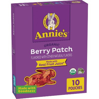 Annie's Organic Berry Patch Fruit Snacks - 7oz/10ct | Target