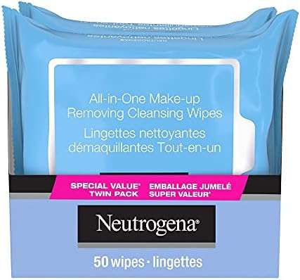 Neutrogena Makeup Remover Cleansing Wipes for Face and Eyes - Remove Waterproof Makeup - 2-pack, 50  | Amazon (CA)