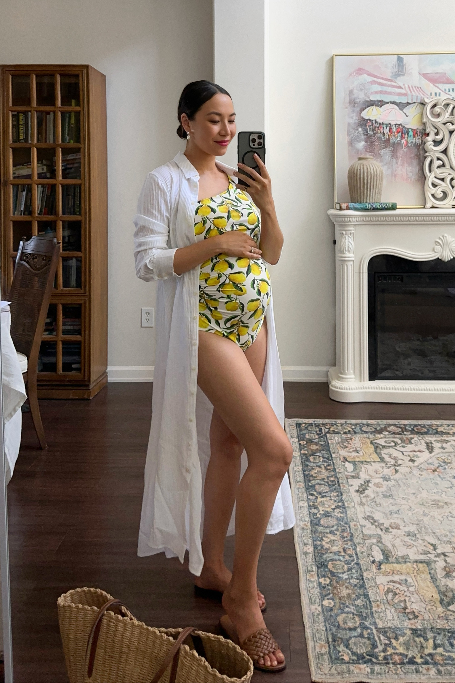 Fun one-piece swimsuit + chic coverup 🍋

Jcrew One piece - runs a little small, sized up to a 4 for the bump 
Coverup - xs 
Sandals 
Straw tote bag 

Vacation / travel / Resortwear / beach / chic #injcrew #jcrew

#LTKSaleAlert #LTKTravel #LTKFindsUnder100