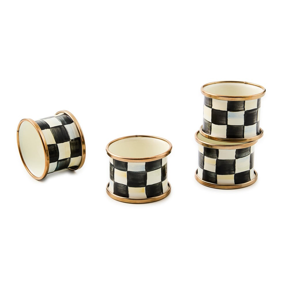 Enamel Napkin Rings, Set of 4 | MacKenzie-Childs