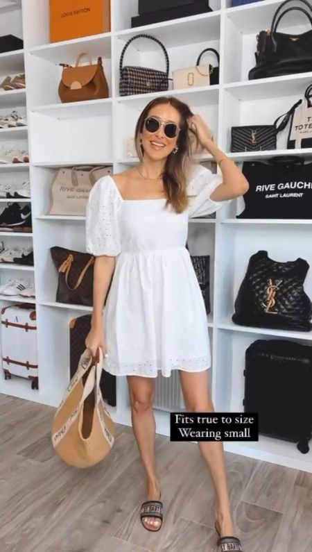 Target white dress . Cute and feminine. Perfect for your next vacation getaway, or a spring dress .
Fits true to size. I  am wearing
A size small 


#LTKshoecrush #LTKstyletip #LTKitbag