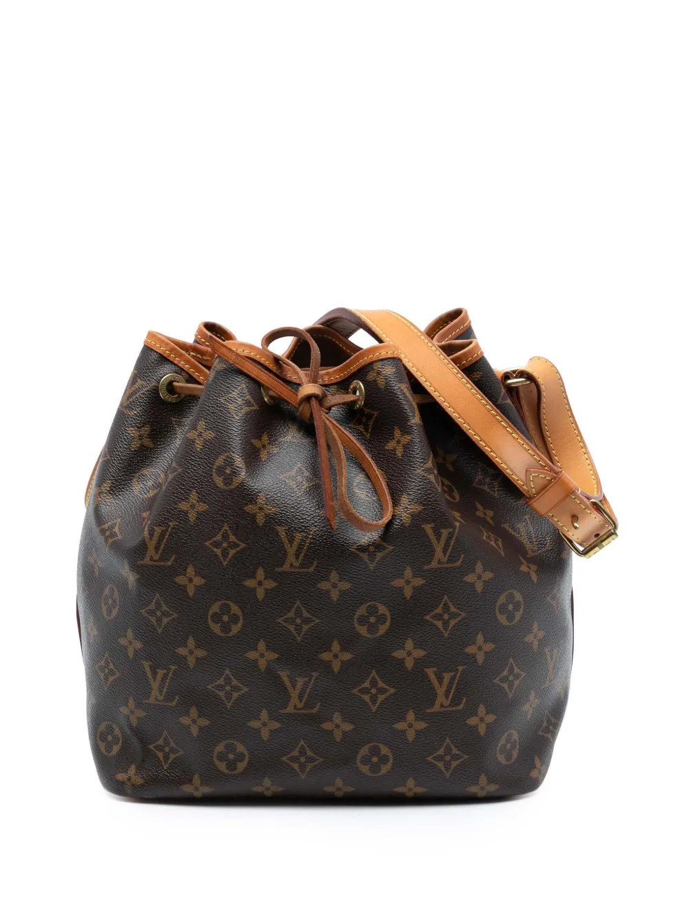 Louis Vuitton Pre-Owned 2010 Monogram Petit Noe bucket bag - Brown | Farfetch Global