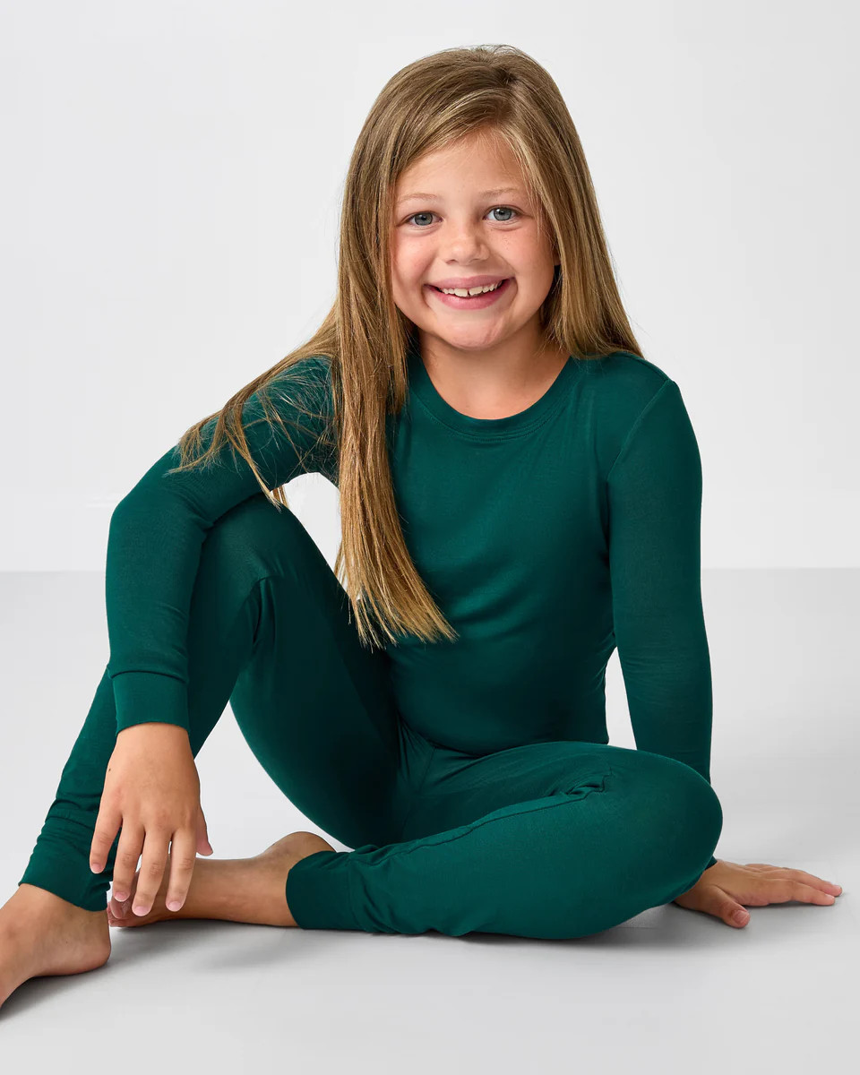 Emerald Two-Piece Pajama Set | Little Sleepies