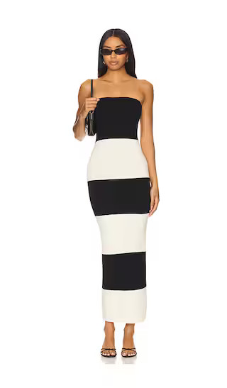 Ludo Maxi Dress in Black & Tan | Revolve Clothing (Global)