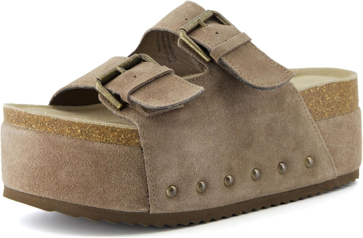 CUSHIONAIRE Women's Guru Genuine Leather footbed platform sandal with +Comfort, Wide Widths Avail... | Amazon (US)