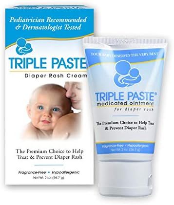 Triple Paste Diaper Rash Cream, Hypoallergenic Medicated Ointment for Babies, 2 oz, Multi, (SU-001) | Amazon (US)