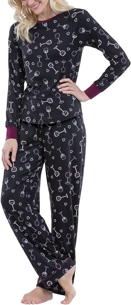 PajamaGram Womens Pajama Set - Women PJs, Ultra Soft, Printed | Amazon (US)
