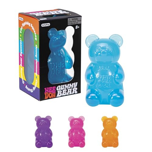 Schylling NeeDoh Gummy Bear - Sensory Fidget Toy with Jelly-Like Filling - 3.5" Tall - Colors May Vary (Pack of 1) | Amazon (US)