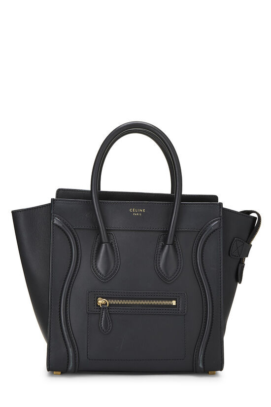 Pre-Owned Black Calfskin Luggage Micro Q5B00J2PK8003 | What Goes Around Comes Around