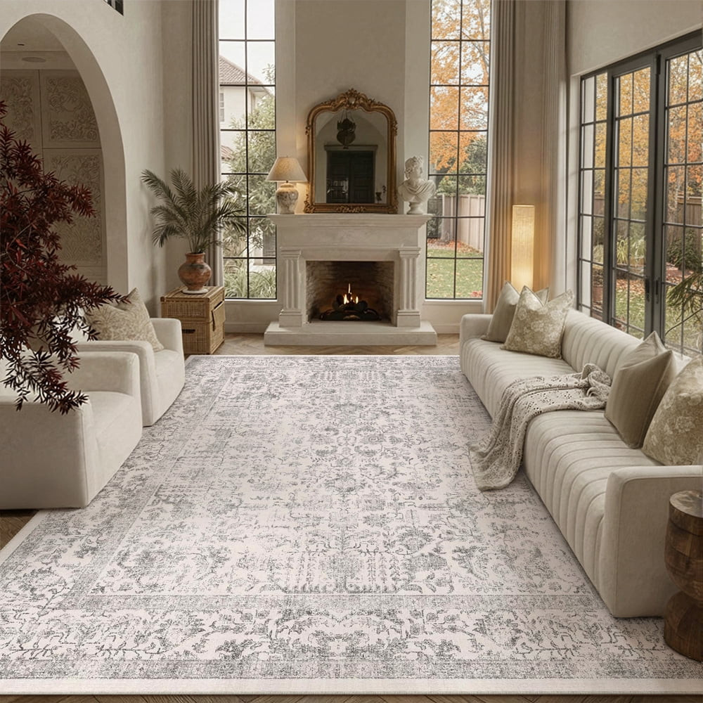 BERTHMEER 5'x7' Washable Area Rugs for Living Room Vintage Oriental Boho Rugs Bedroom Kitchen Din... | Walmart (US)