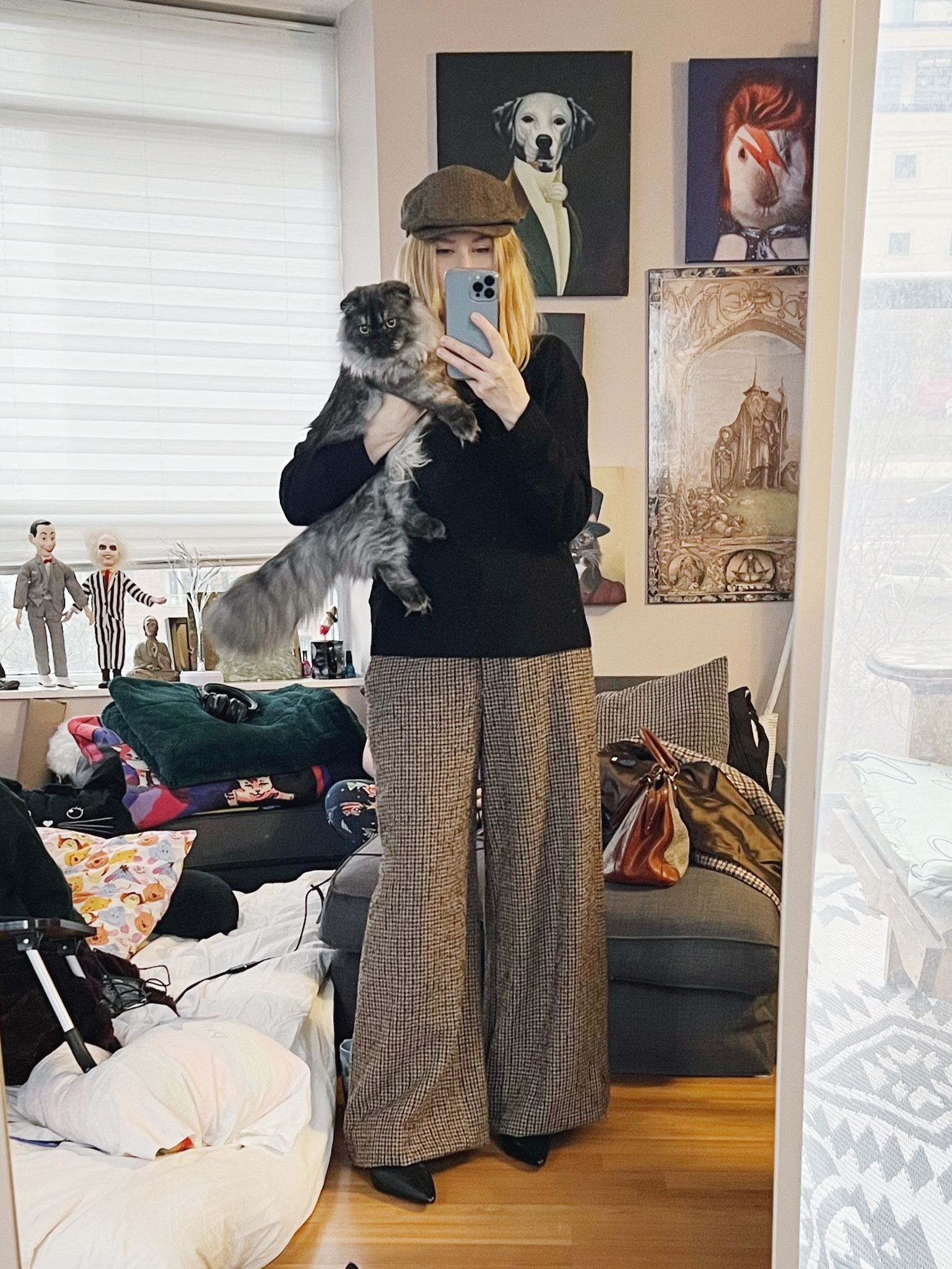 The chaos that is my home. This is Toot. He wants you to know that his middle name is Eugene so his full name is Toot Eugene Watson-Gardner. Some days he feels more like Toot or Toodles, other days he’s definitely a Eugene. And on the days he feels like a cowboy he’s Boots Maguire. 🤠
•
.  #winterLook  #StyleOver40  #catlover #munchkinCat #kittenHeel  #basics  #oversized  #secondhandFind #cashmere #FashionOver40  #MumStyle #genX #genXStyle #genXInfluencer #kittenHeels #thriftFind #WhoWhatWearing #genXblogger #secondhandDesigner #Over40Style #40PlusStyle #Stylish40s #styleTip 

#LTKFind #LTKstyletip