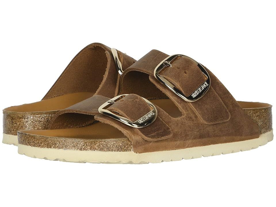 Birkenstock Arizona Big Buckle (Antique Cognac Leather) Women's Shoes | Zappos