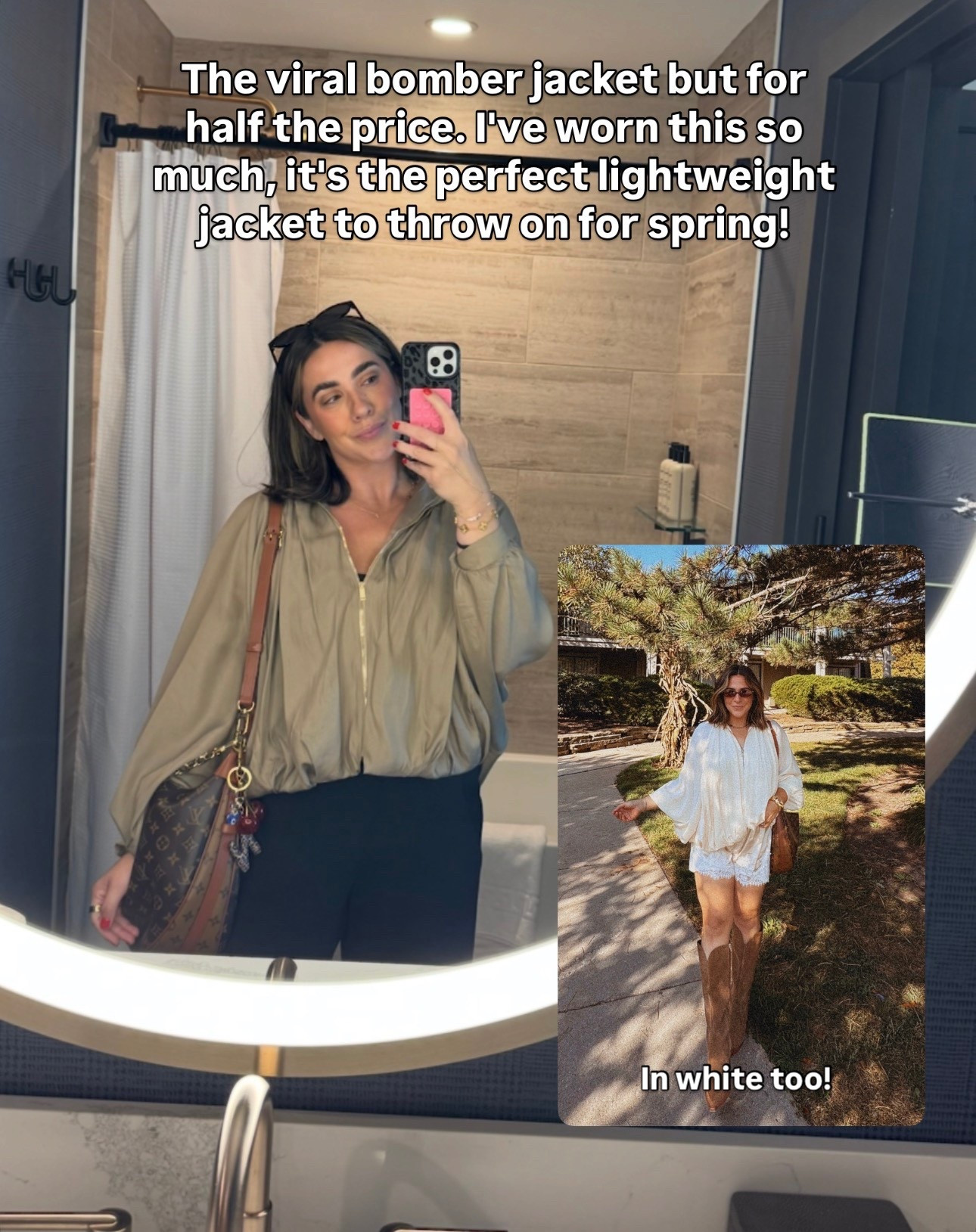 The cutest look for less bomber jacket inspired by Zara! Super lightweight and perfect for spring! I did a L

#LTKSeasonal #LTKootd #LTKMidsize