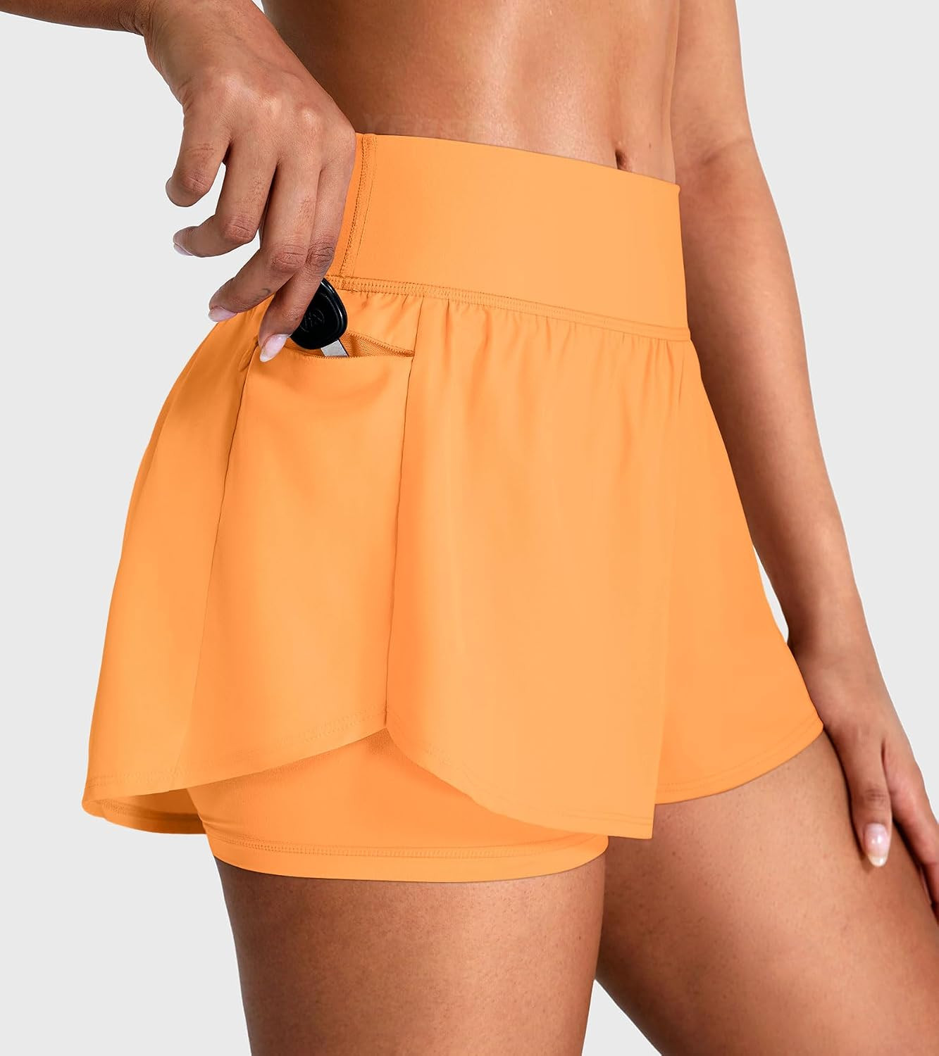 YEOREO Ease Running Shorts for Women 2 in 1 High Waisted Workout Shorts | Amazon (US)
