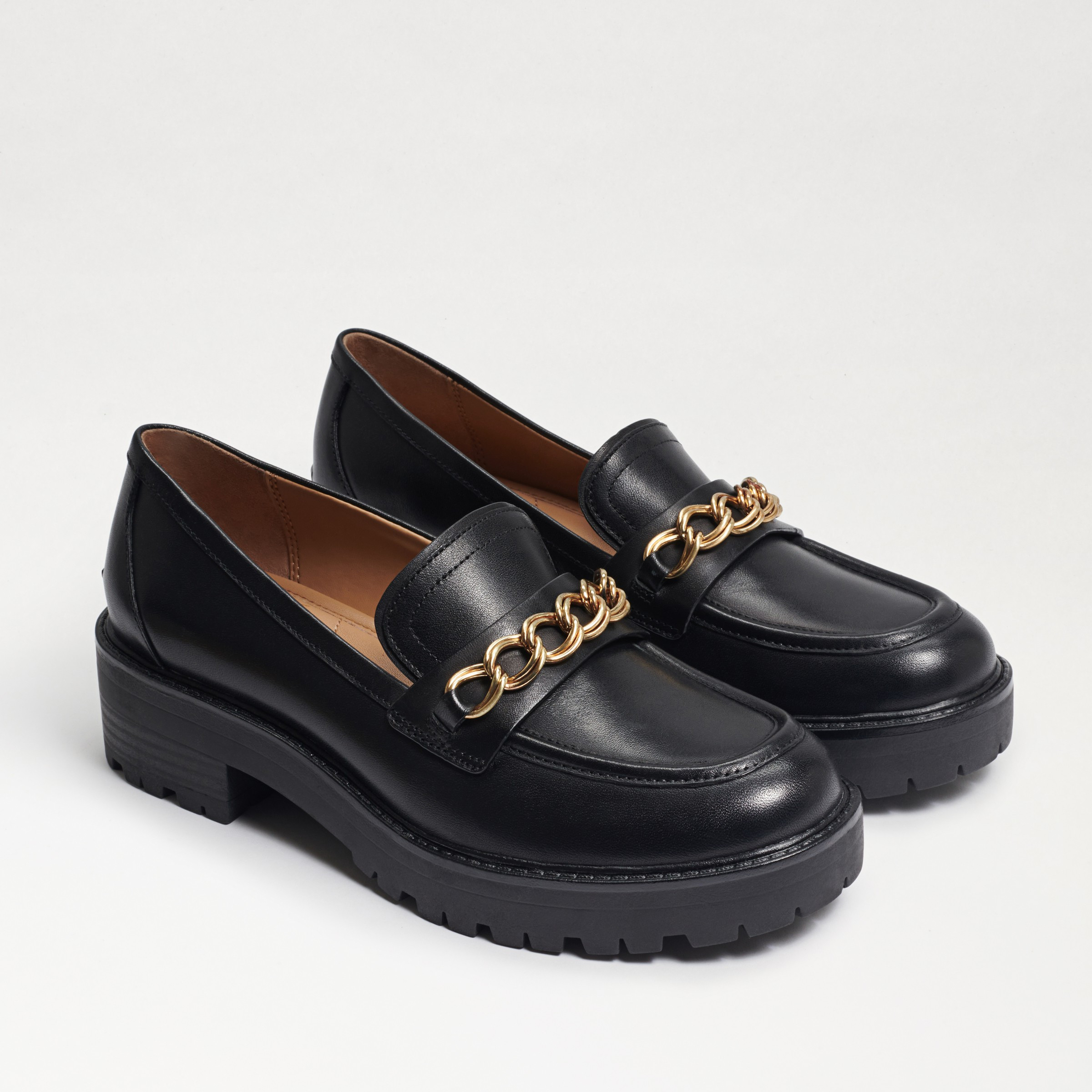Sam Edelman Taelor Lug Sole Loafer Black Leather 7.0 | Sam Edelman