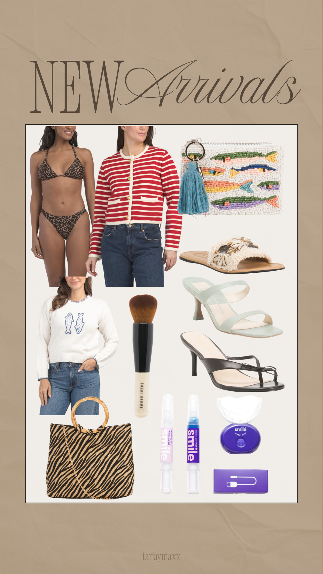 Marshalls new arrivals are sooo good! the leopard bikini is giving vacation and the sardine coin pouch is adorable 😭 such a fun little statement piece. 
spring outfits 2026, vacation outfits beach, spring dresses, date night outfits, easter outfits women, country concert outfits, plus size fashion, business casual workwear, easter dress women, easter basket teen girl, marshalls finds, new arrivals, online finds, vacation style 

 #LTKootd #LTKselfcare #LTKBeauty