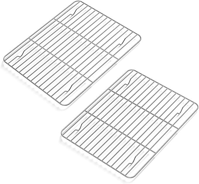 2 Pack Cooling Rack for Baking Stainless Steel, Heavy Duty Wire Rack Baking Rack, 11.7" x 9.4" Co... | Amazon (US)