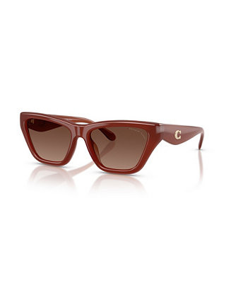 Women's Cat Eye Polarized Sunglasses, CDP33 HC8449U | Macy's