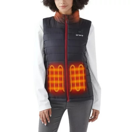 ORORO Women’s Heated Vest with Battery Heating Vest for Hiking Skiing Outdoors (Black L) | Walmart (US)