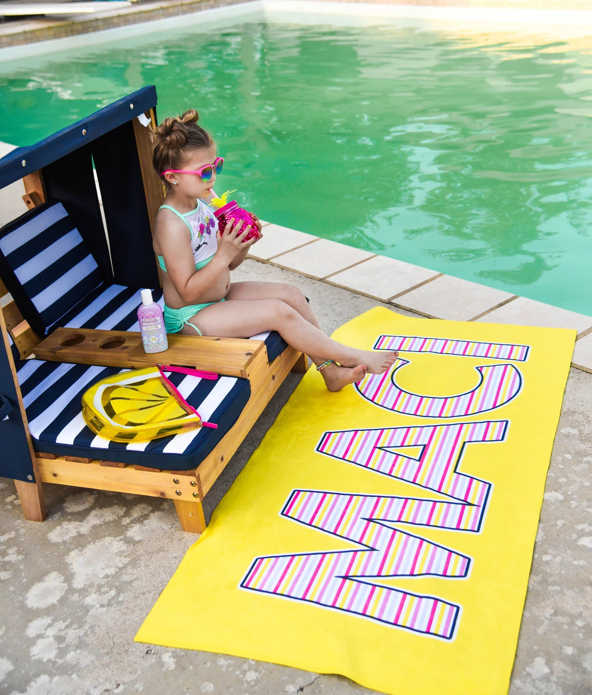 STRIPED LETTERS PERSONALIZED PREMIUM TOWEL | Highway 3