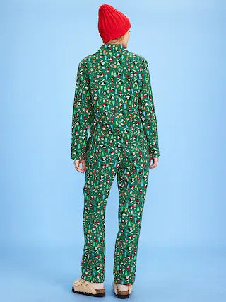 Old Navy x Disney Mickey Mouse & Friends Printed Flannel Pajama Set for Women | Old Navy (CA)